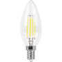 Лампа светодиодная LB-713 (11W) 230V E14 4000K филамент С35 прозрачная
