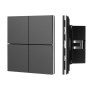 INTELLIGENT ARLIGHT Кнопочная панель KNX-304-23-IN Black (BUS, Frameless) (IARL, IP20 Металл, 2 года)