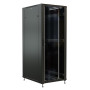 WR-TT-4286-AS-RAL9004 Шкаф напол. 19-дюйм., 42U, 2055x800х600 мм, перед. стек. дверь со стал. перф. боков., зад. дверь сплош.,