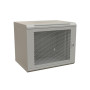 WR-TW-1566-SD-RAL7035 Шкаф настенный 19-дюймовый (19"), 15U, 775x600х600мм, перфор. метал. дверь с замком, цвет серый (RAL 7035)