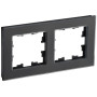 BRITE Рамка 2-ая РУ-2-2-Бр стекло черный матовый
