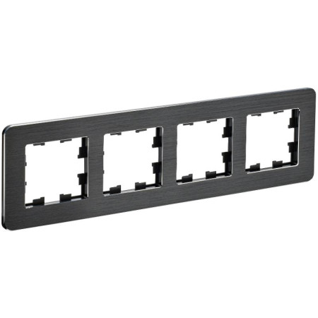 BRITE Рамка 4-ая РУ-4-1-Бр металл черный RE AL