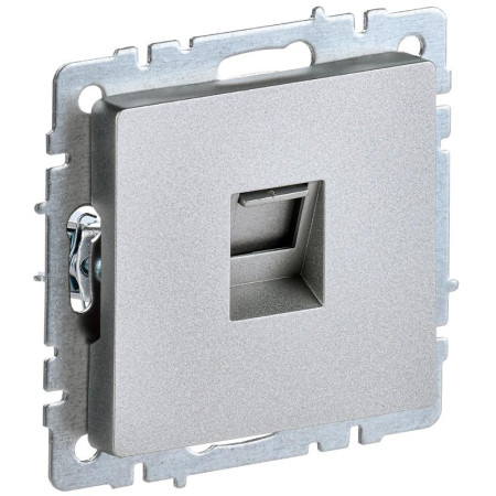 BRITE Розетка компьютерная RJ45 кат.6 РК11-БрА алюминий