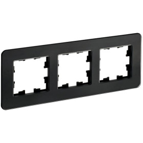 BRITE Рамка 3-ая РУ-3-2-Бр стекло черный RE