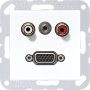2x Cinch Audio (RCA) / Stereo Jack (TRS 3.5 mm) / VGA