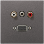 2x Cinch Audio (RCA) / Stereo Jack (TRS 3.5 mm) / VGA