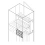 Перегородка верт.задн. H175мм W800мм