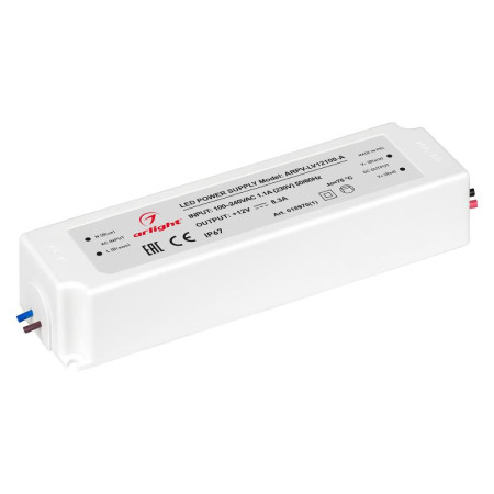 Блок питания ARPV-LV12100-A (12V, 8.3A, 100W) (Arlight, IP67 Пластик