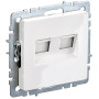 BRITE Розетка компьютерная 2-ая RJ45 кат.6 РК11-2-БрБ белый