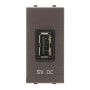 Механизм USB заряд. уст, 1М, 2000 мА, 5В, Zenit, антрацит