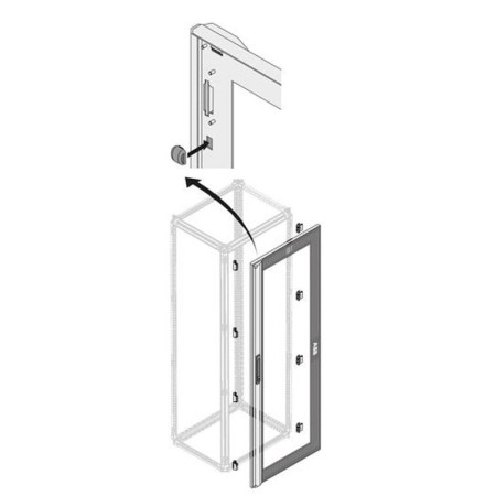 Дверь стек.IP40 24 DIN H1800мм W800мм