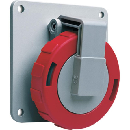 Розетка панельная с угловым фланцем 416RAU6W, 16A, 3P+N+E, IP67, 6ч
