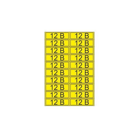 Наклейка знак электробезопасности «12 В» 15х50 мм (20 шт на листе)