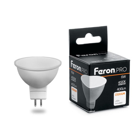 Лампа светодиодная .PRO LB-1606 MR16 G5.3 6W 4000K OSRAM LED