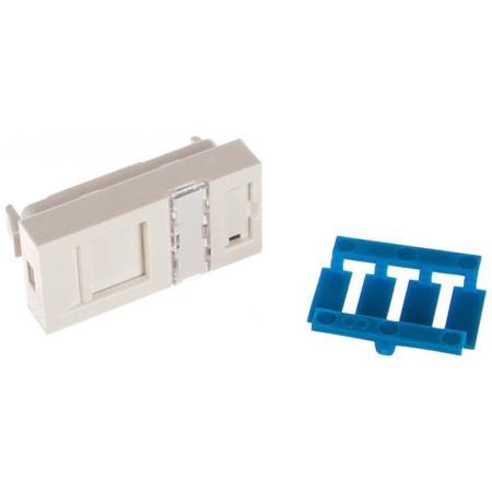 Накладка для розетки телефонной, компьютерной RJ, 45х22,5 мм (белый) LK45 (упаковка DIY)