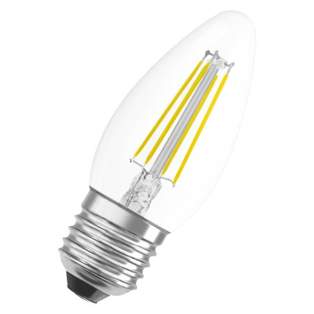 Лампа светодиодная LEDPCLB40 4W/827 230V FIL E27 10X1