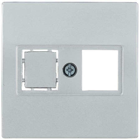 НK45-1-БС Накладка комп. RJ45 Cat5e/6 BOLERO серебряный