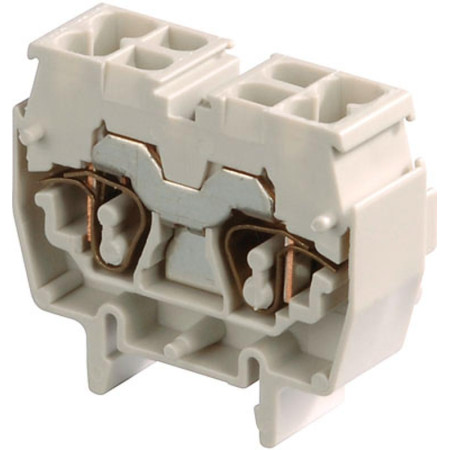 Клемма DR2,5/10.4L пруж. 2.5мм.кв. серая, мини, DIN2