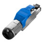 PLUE-8P8C-S-C6A-SH-BL Разъем полевой оконцовки RJ-45 (8P8C) под витую пару, для одножил. кабеля, toolless, категория 6A, экранир