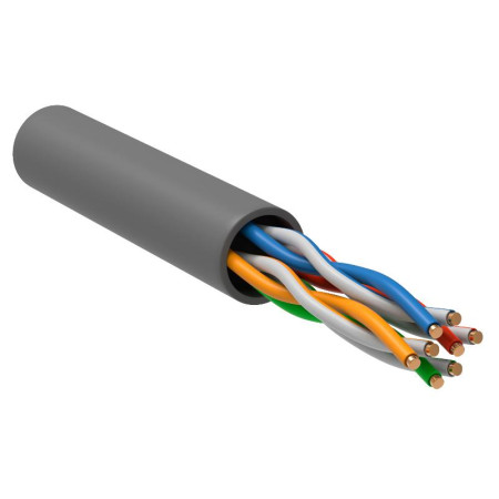 Каб. в. п. U/UTP кат. 5E 4 пары 24 AWG PVC 1м сер.