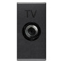 ABB Zenit Антрацит Розетка TV единственная, F-разъем, (1 мод)