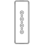 Секция прямая 1+0 точек отвода L1000мм, Cu, 4P, 25A