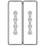 Секция прямая 1+1 точек отвода L3000мм, Cu, 4P+4P, 25A