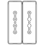 Секция прямая 1+1 точек отвода L3000мм, Cu, 4P+2P, 40A