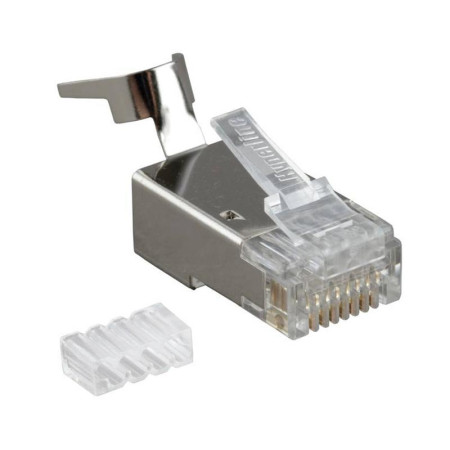 Разъем под витую пару PLUG-8P8C-UV-C6-TW-SH-10 RJ-45(8P8C)к6/6A(50 µ"/ 50м.д),экр,ун(д.одн.и мн.каб),д.тол.ж1.35-1.5мм(с об)(10ш