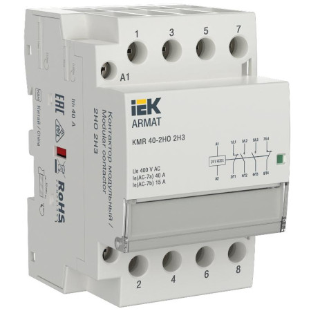 ARMAT Контактор модульный KMR 40А 24В AC/DC 2НО 2НЗ