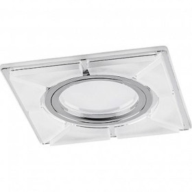 Светильник встраиваемый с LED подсветкой CD994 потолочный MR16 G5.3 белый матовый, хром