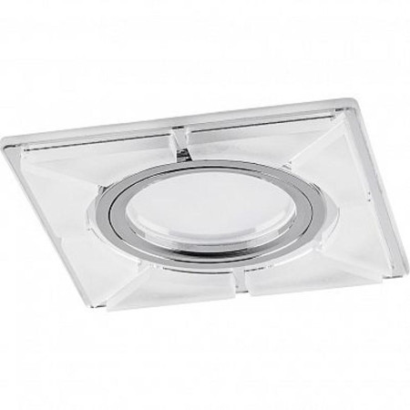 Светильник встраиваемый с LED подсветкой CD994 потолочный MR16 G5.3 белый матовый, хром