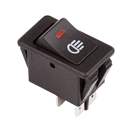 Выключатель клавишный 12V 35А (4с) ON-OFF с красной LED подсветкой