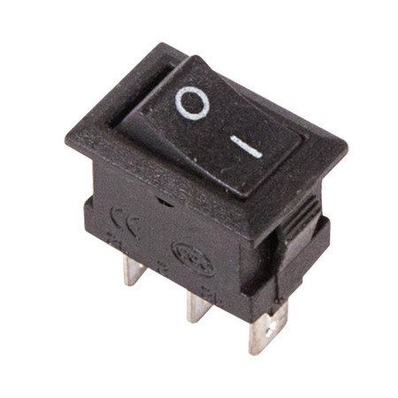 Выключатель клавишный 250V 3А (3с) ON-ON черный Micro