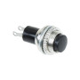 Выключатель-кнопка металл 220V 2А (2с) (ON)-OFF Ø10.2 черная Mini