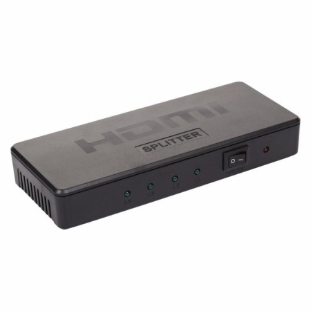 Делитель гнездо HDMI на 4 гнезда HDMI, пластик