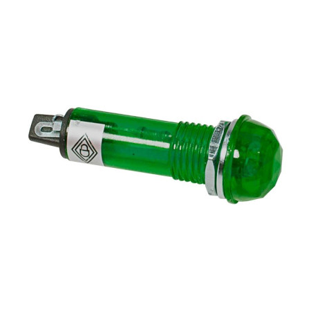 Индикатор ГРАНЕНЫЙ Ø10.2 220V зеленый