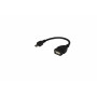 USB кабель OTG micro USB на USB шнур 0.15 м черный