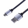 USB кабель microUSB, шнур в джинсовой оплетке