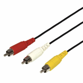Шнур 3 RCA - 3 RCA, длина 1,5 метра, черный