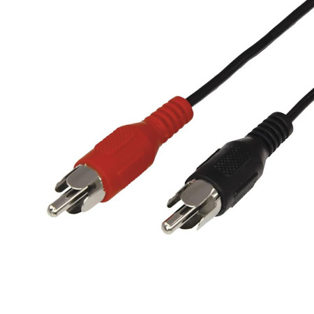 Шнур 2 RCA - 2 RCA, длина 5 метров, черный