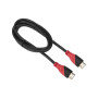 Шнур HDMI - HDMI с фильтрами, длина 1 метр (GOLD) (PVC пакет)