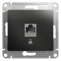 Glossa Антрацит Розетка компьютерная RJ45 кат.5E