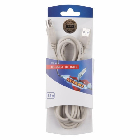 Шнур шт. USB-А - шт. USB-B 1.8M