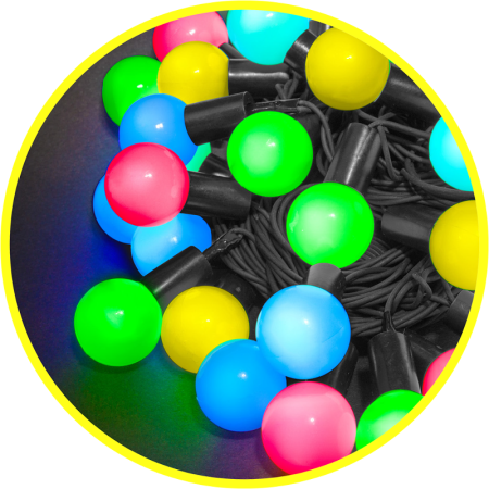 Гирлянда световая  NGF-B02-70RGB-10-8m-230-BL-IP44