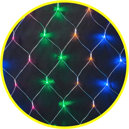 Гирлянда световая  NGF-N01-156RGBY-12-1.5x1.5m-230-TR-IP20