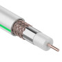 Кабель SAT 703 B, Cu/Al/Cu, (75%), 75 Ом, 100м., белый