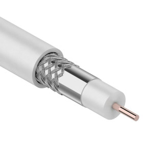 Кабель RG-6U, (48%), 75 Ом, 10м., белый