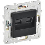 SKANDY Розетка компьютерная двойная RJ45 кат.5E SK-K03Bl черный