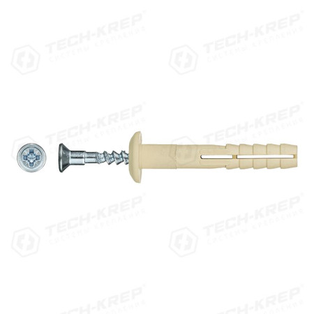 Дюбель-гвоздь нейлон гриб. SMX-G 6х40 (2000шт) - накл. ( 7,460 кг)